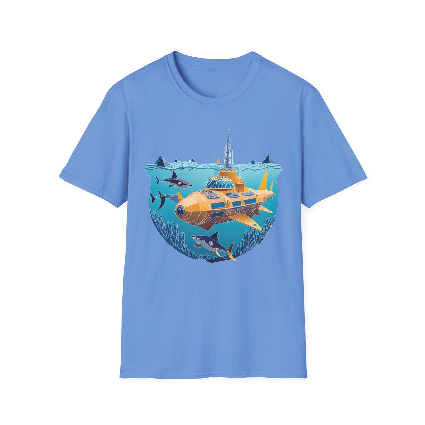 Ocean Tee Shirt, Ocean Shirt, Shirt with Ocean, U boat Tees, Shirt with U-Boat