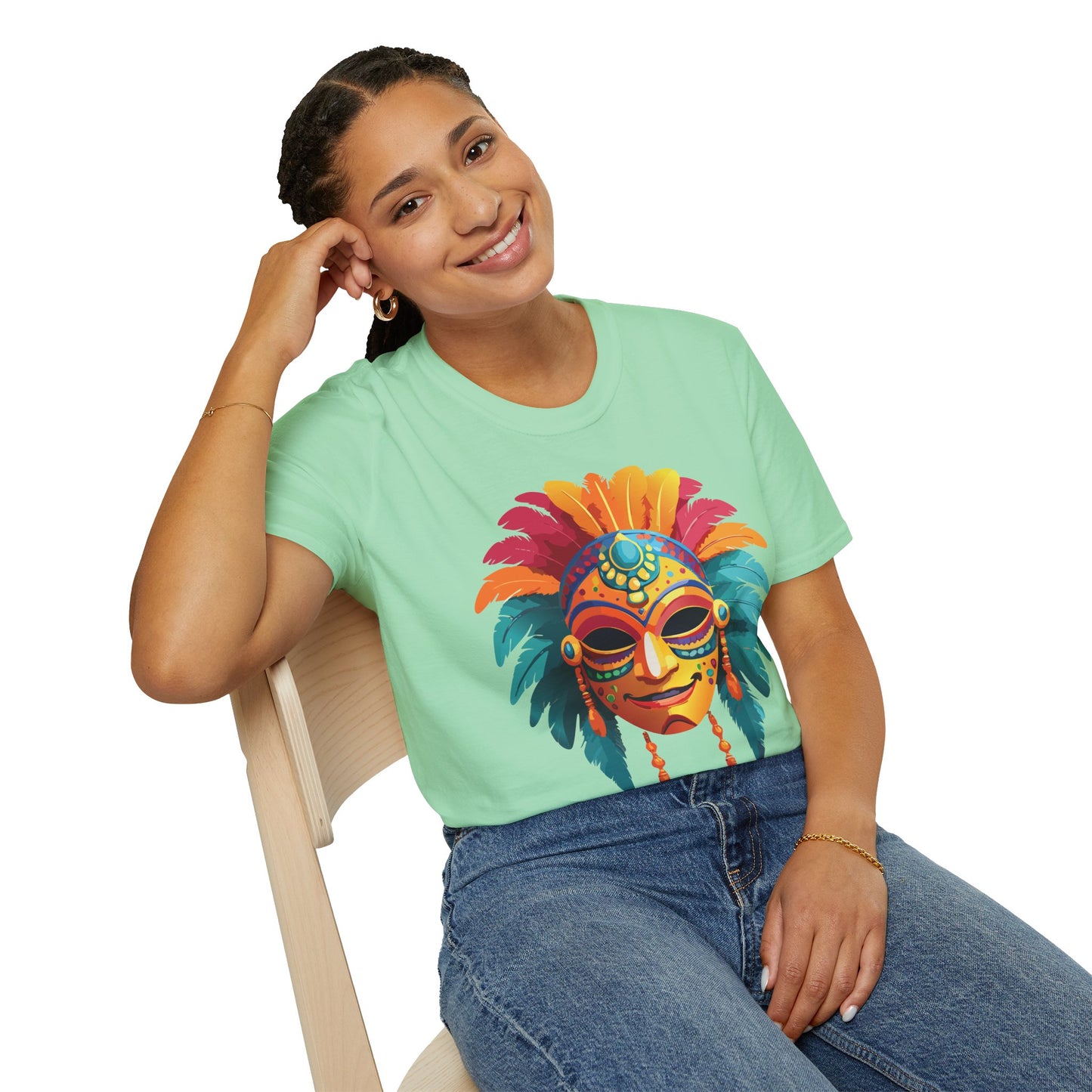 Mask Tee Shirt, Mask Shirt, Shirt with Mask, Masquerade Tees