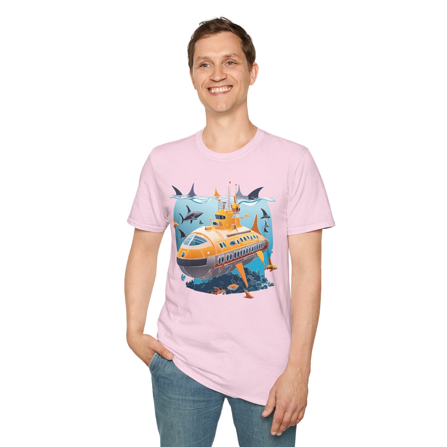 Ocean Tee Shirt, Ocean Shirt, Shirt with Ocean, U boat Tees, Shirt with U-Boat