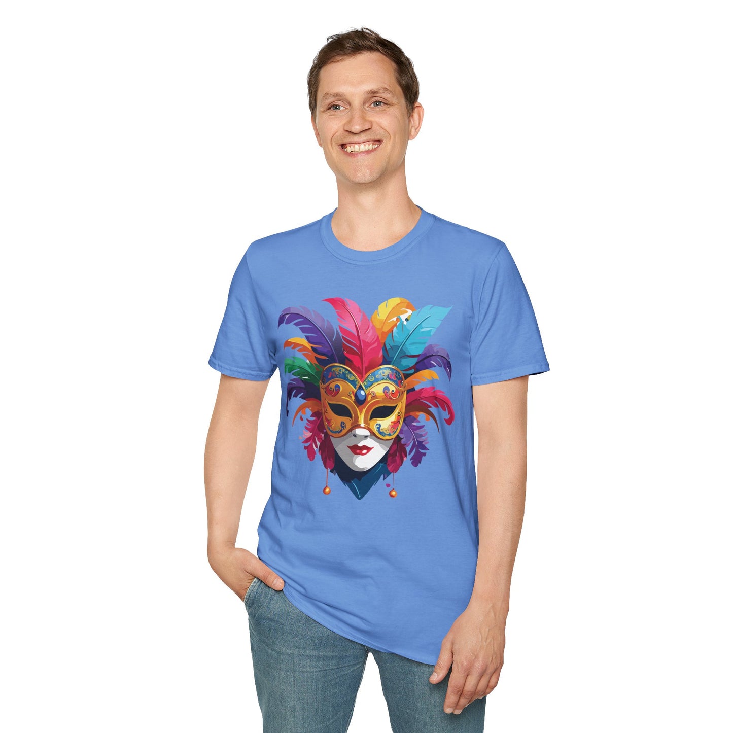 Mask Tee Shirt, Mask Shirt, Shirt with Mask, Masquerade Tees