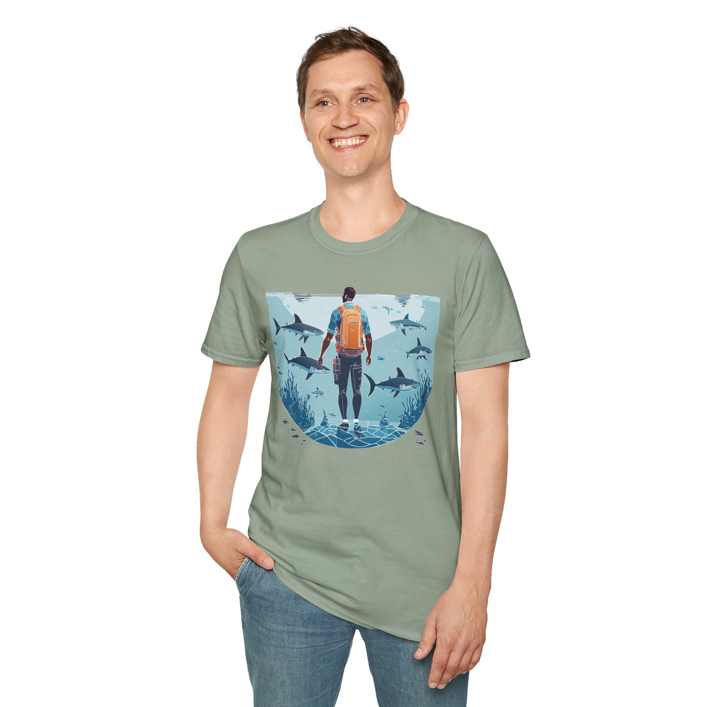 Ocean Tee Shirt, Ocean Shirt, Shirt with Ocean, U boat Tees, Shirt with U-Boat