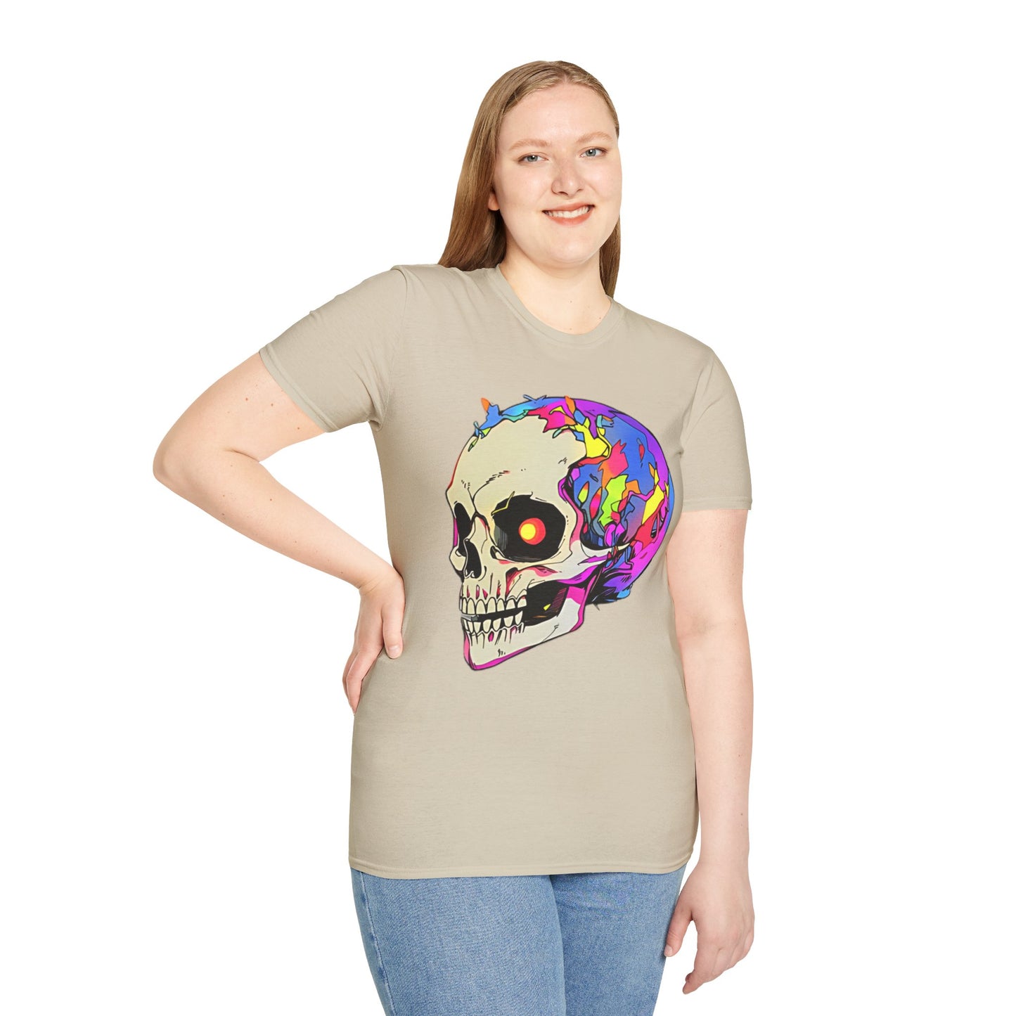 Skull Tee Shirt, Skeleton Shirt, Shirt with Skull, Shirt with Skeleton