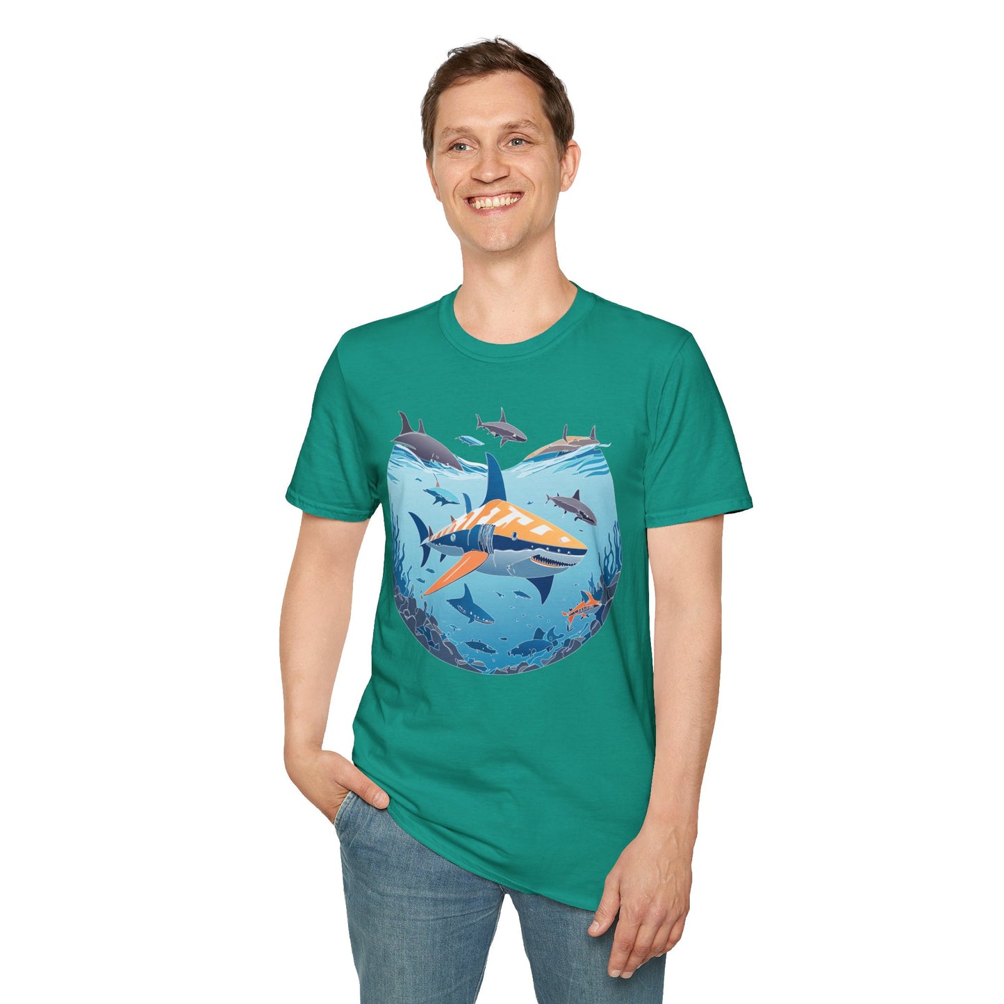 Ocean Tee Shirt, Ocean Shirt, Shirt with Ocean, U boat Tees, Shirt with U-Boat