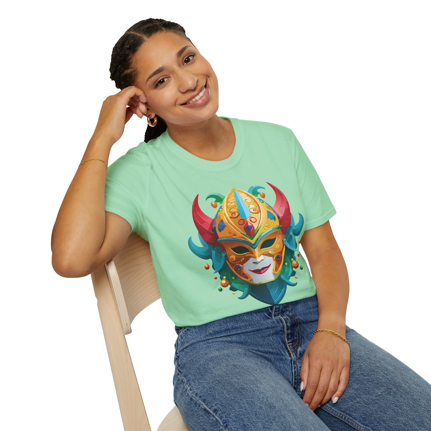 Mask Tee Shirt, Mask Shirt, Shirt with Mask, Masquerade Tees