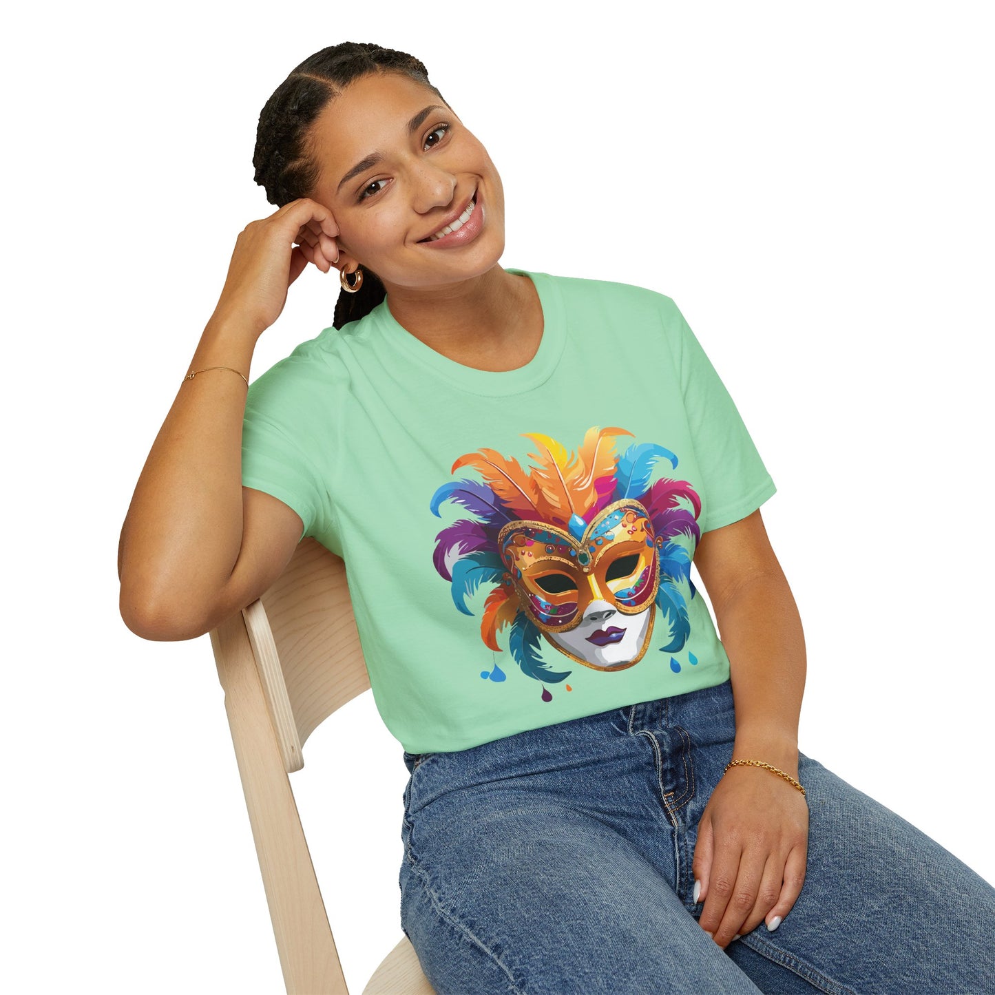 Mask Tee Shirt, Mask Shirt, Shirt with Mask, Masquerade Tees