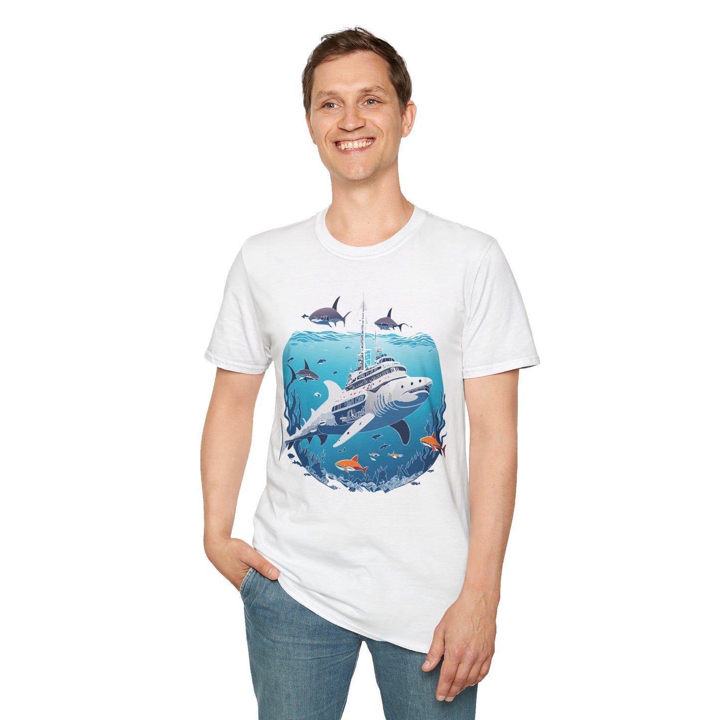 Ocean Tee Shirt, Ocean Shirt, Shirt with Ocean, U boat Tees, Shirt with U-Boat