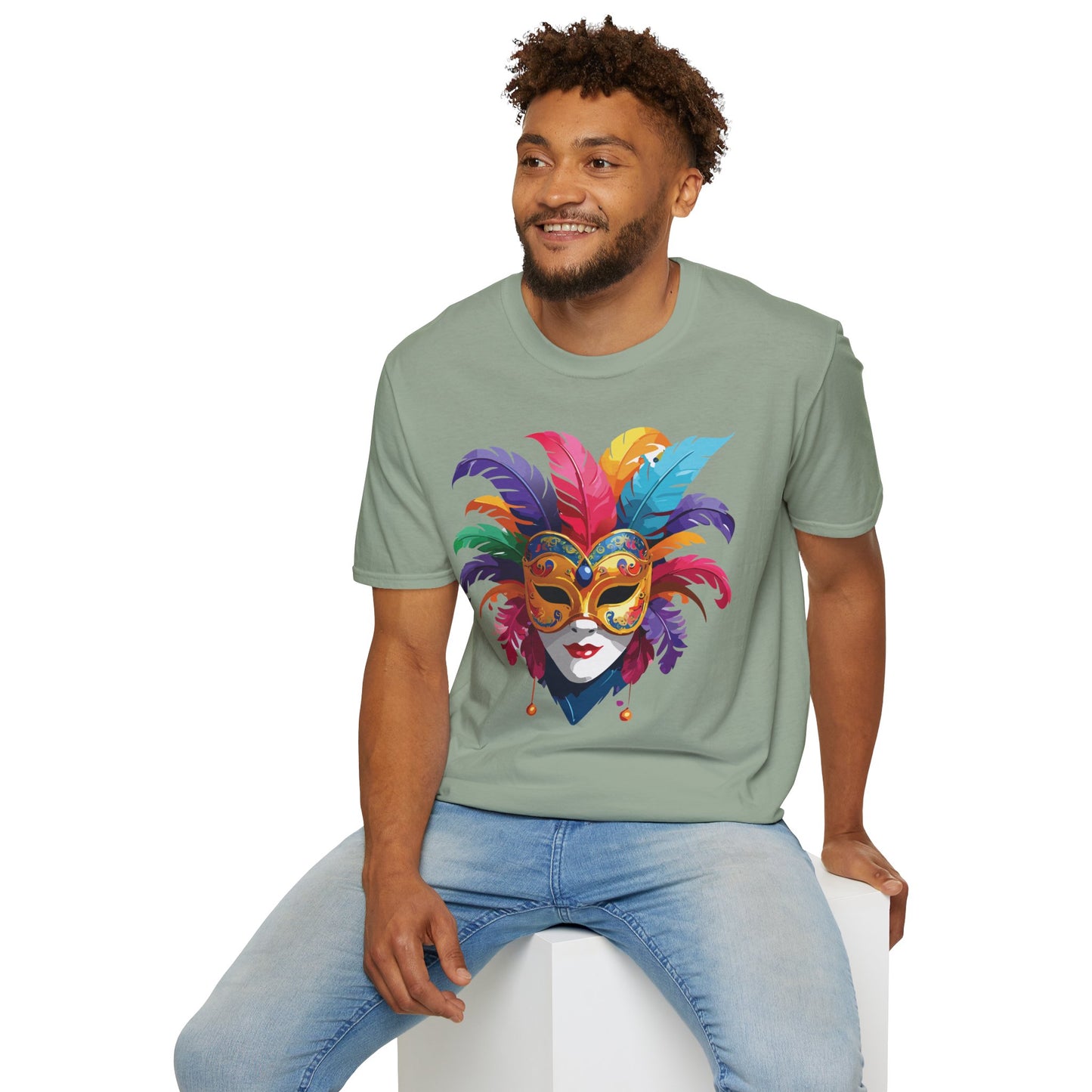 Mask Tee Shirt, Mask Shirt, Shirt with Mask, Masquerade Tees