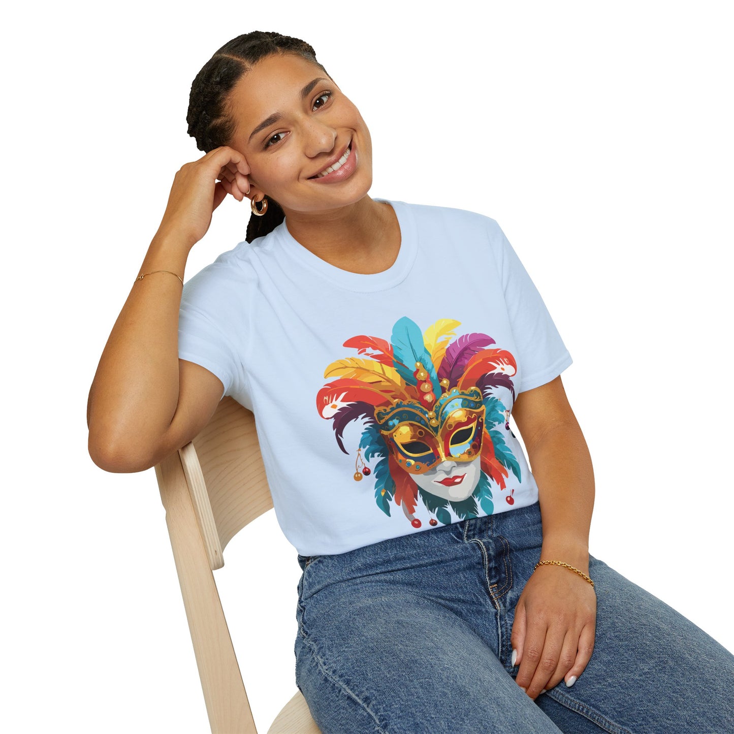 Mask Tee Shirt, Mask Shirt, Shirt with Mask, Masquerade Tees