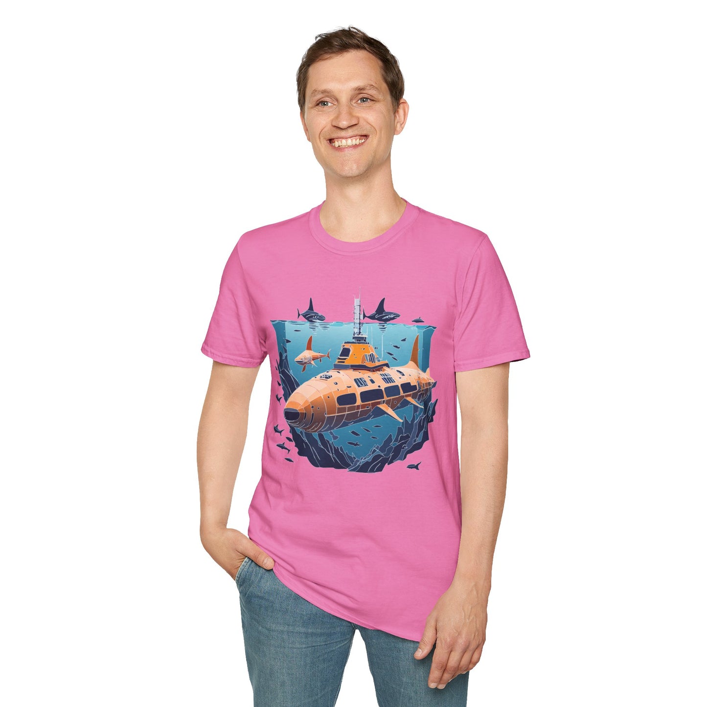 Ocean Tee Shirt, Ocean Shirt, Shirt with Ocean, U boat Tees, Shirt with U-Boat