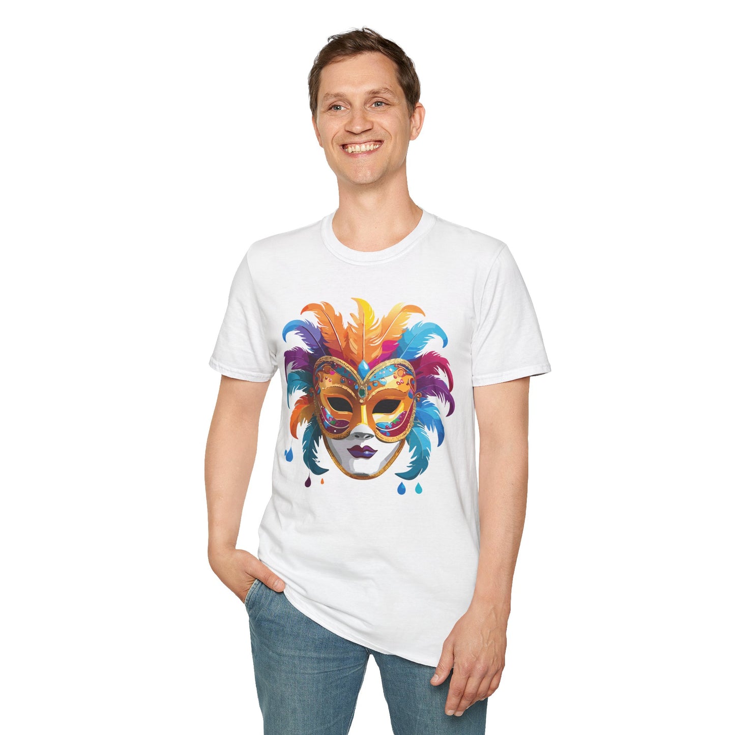 Mask Tee Shirt, Mask Shirt, Shirt with Mask, Masquerade Tees