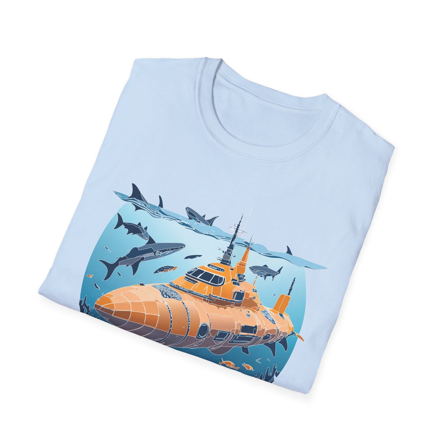 Ocean Tee Shirt, Ocean Shirt, Shirt with Ocean, U boat Tees, Shirt with U-Boat
