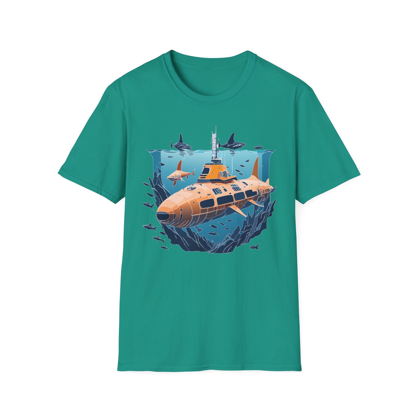 Ocean Tee Shirt, Ocean Shirt, Shirt with Ocean, U boat Tees, Shirt with U-Boat