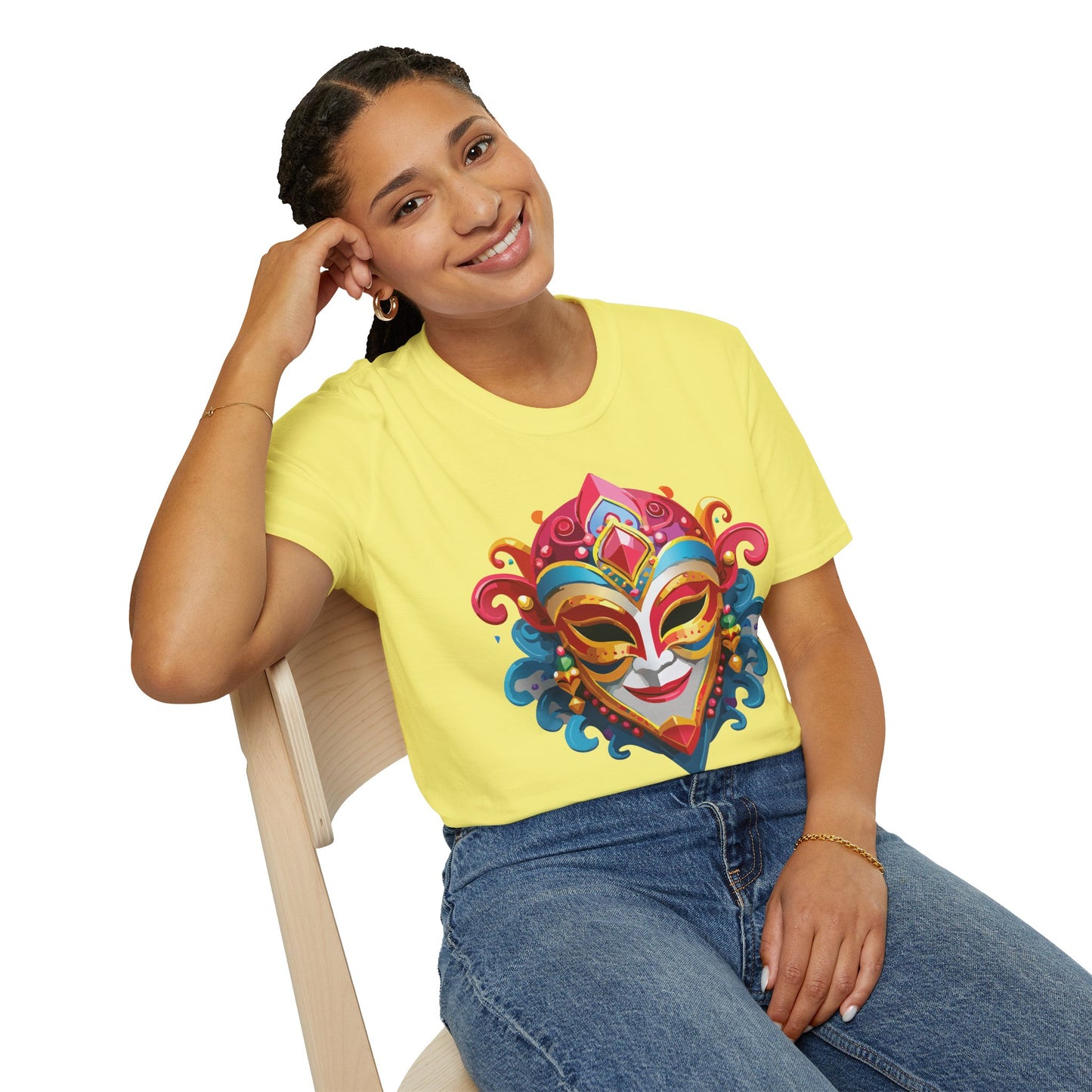 Mask Tee Shirt, Mask Shirt, Shirt with Mask, Masquerade Tees