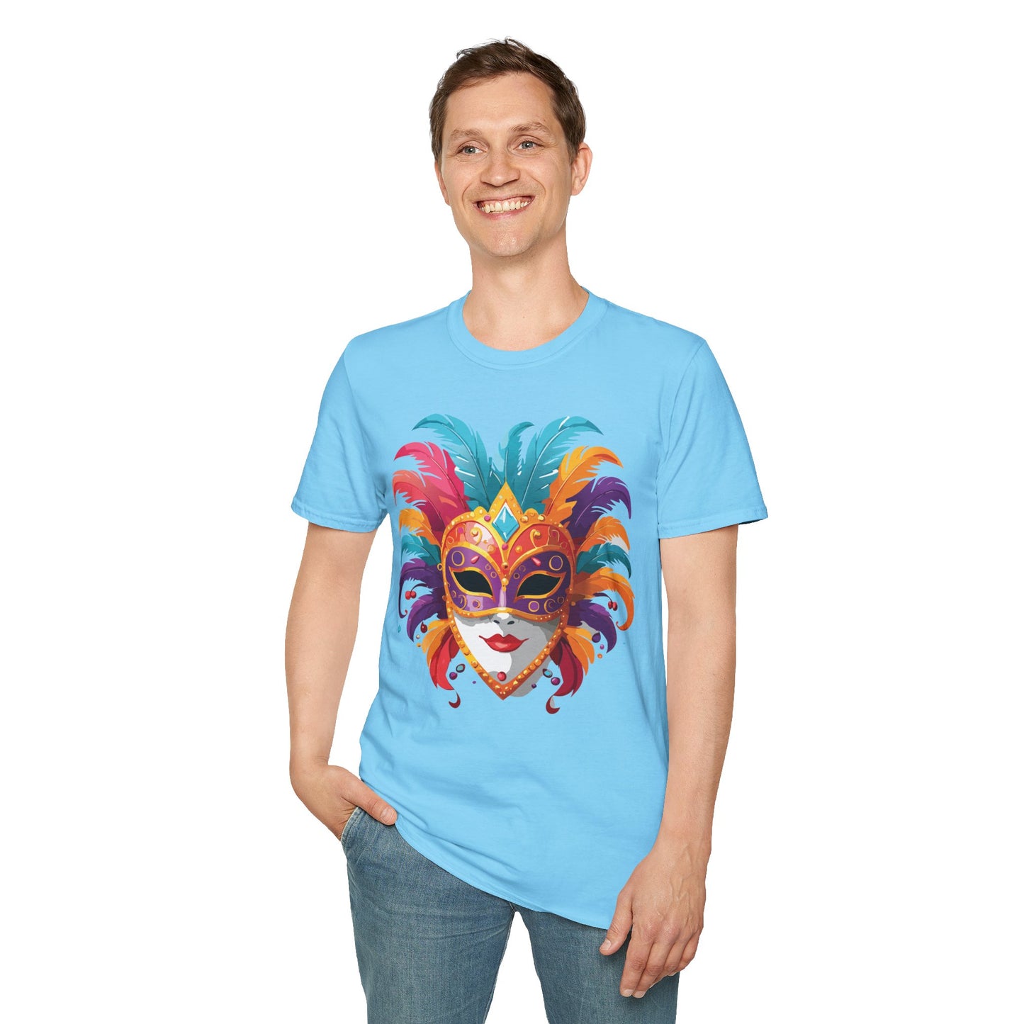 Mask Tee Shirt, Mask Shirt, Shirt with Mask, Masquerade Tees