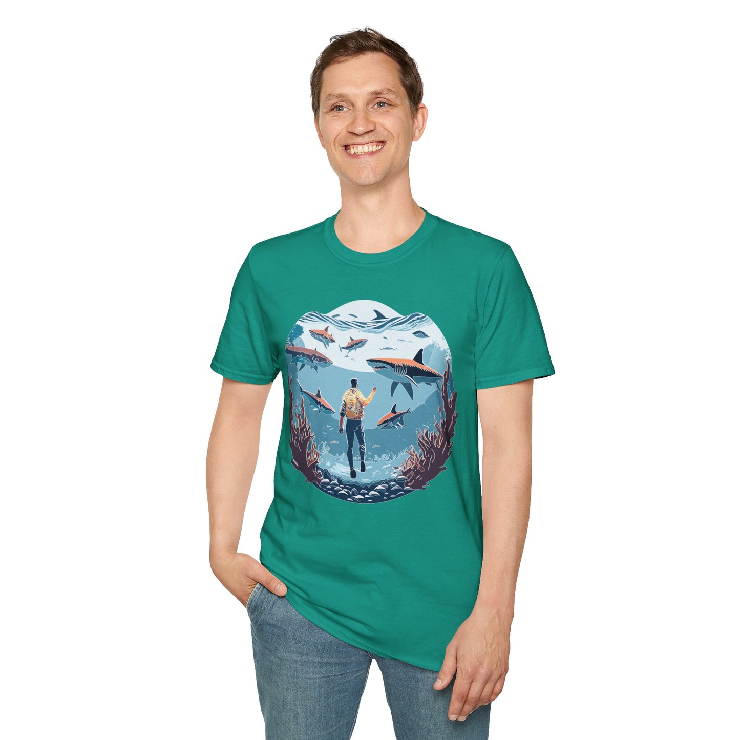 Ocean Tee Shirt, Ocean Shirt, Shirt with Ocean, U boat Tees, Shirt with U-Boat