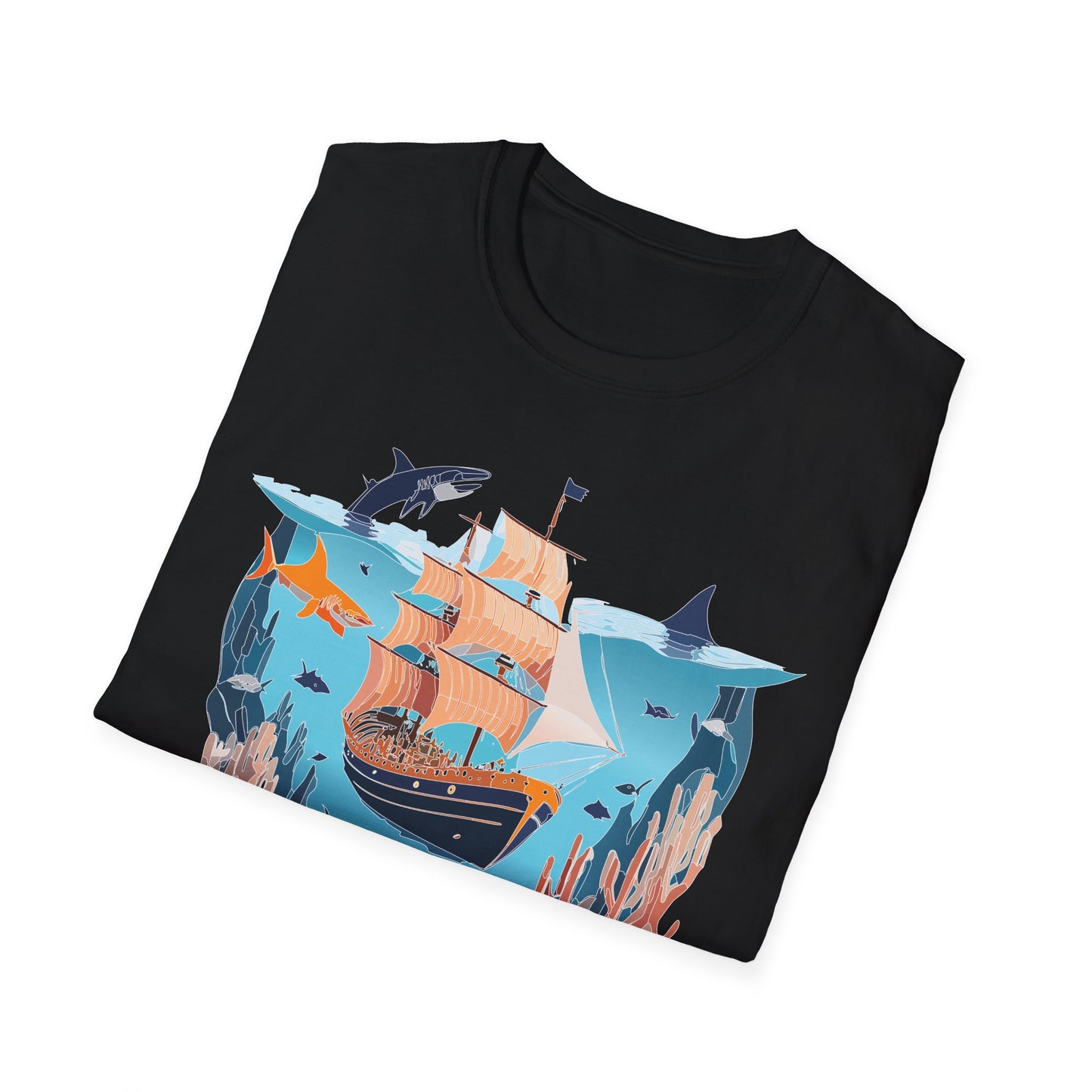 Ocean Tee Shirt, Ocean Shirt, Shirt with Ocean, U boat Tees, Shirt with U-Boat