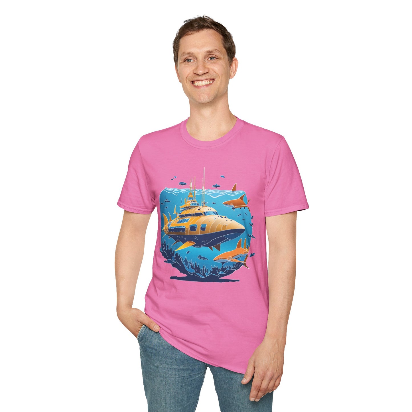 Ocean Tee Shirt, Ocean Shirt, Shirt with Ocean, U boat Tees, Shirt with U-Boat