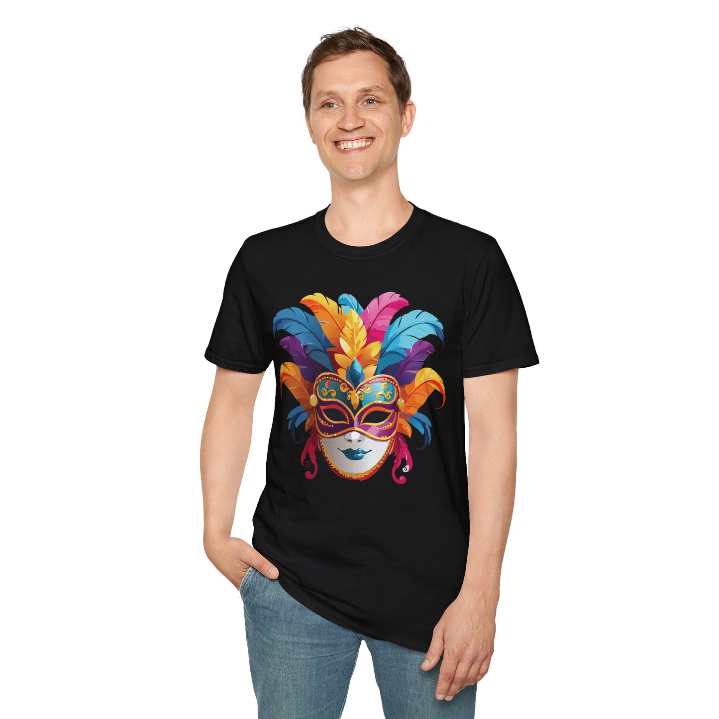 Mask Tee Shirt, Mask Shirt, Shirt with Mask, Masquerade Tees
