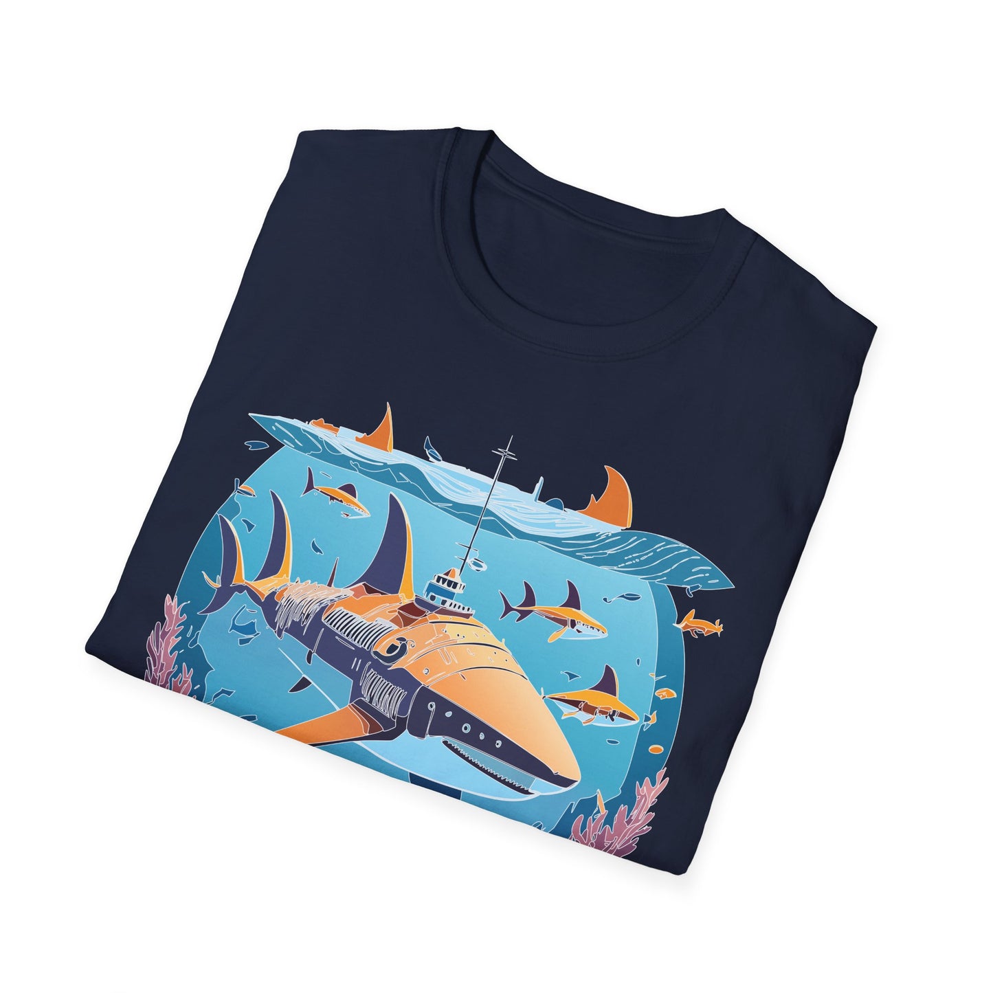 Ocean Tee Shirt, Ocean Shirt, Shirt with Ocean, U boat Tees, Shirt with U-Boat