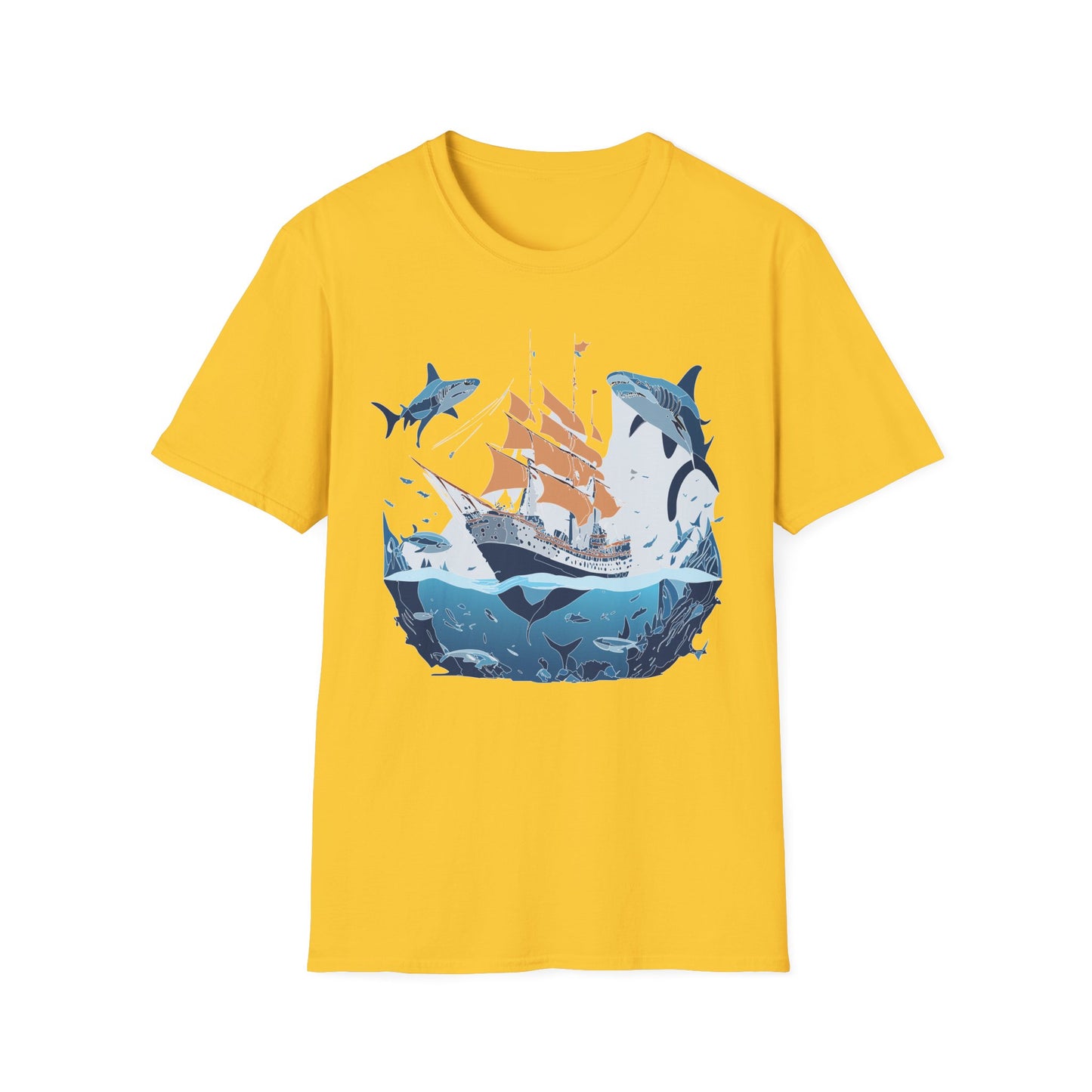 Ocean Tee Shirt, Ocean Shirt, Shirt with Ocean, U boat Tees, Shirt with U-Boat