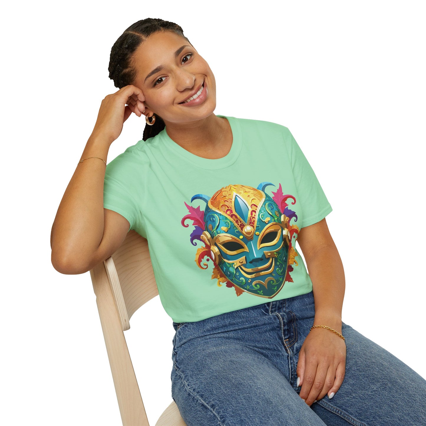 Mask Tee Shirt, Mask Shirt, Shirt with Mask, Masquerade Tees