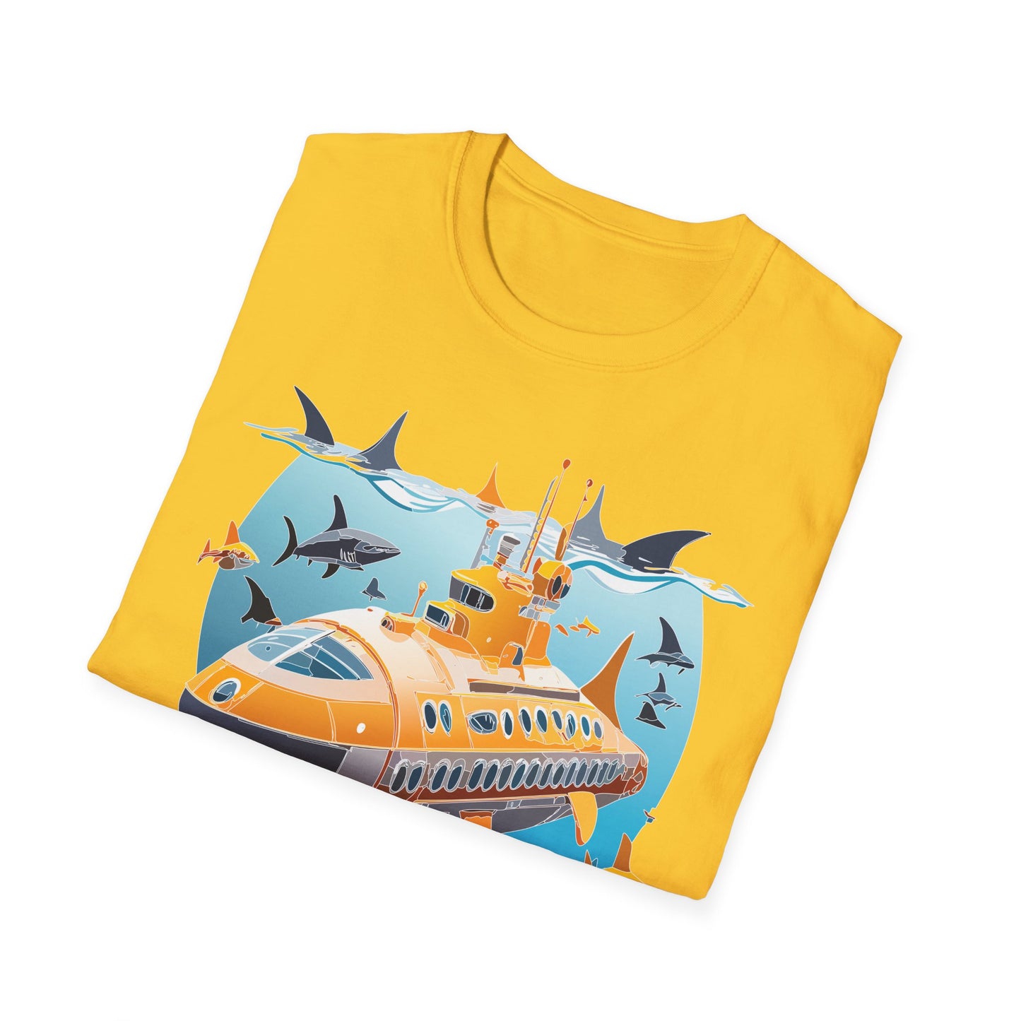 Ocean Tee Shirt, Ocean Shirt, Shirt with Ocean, U boat Tees, Shirt with U-Boat