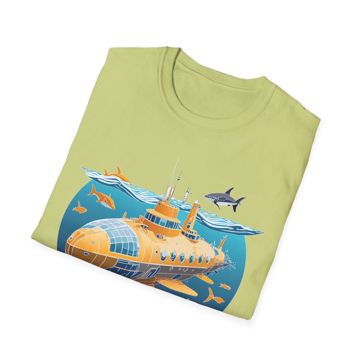Ocean Tee Shirt, Ocean Shirt, Shirt with Ocean, U boat Tees, Shirt with U-Boat