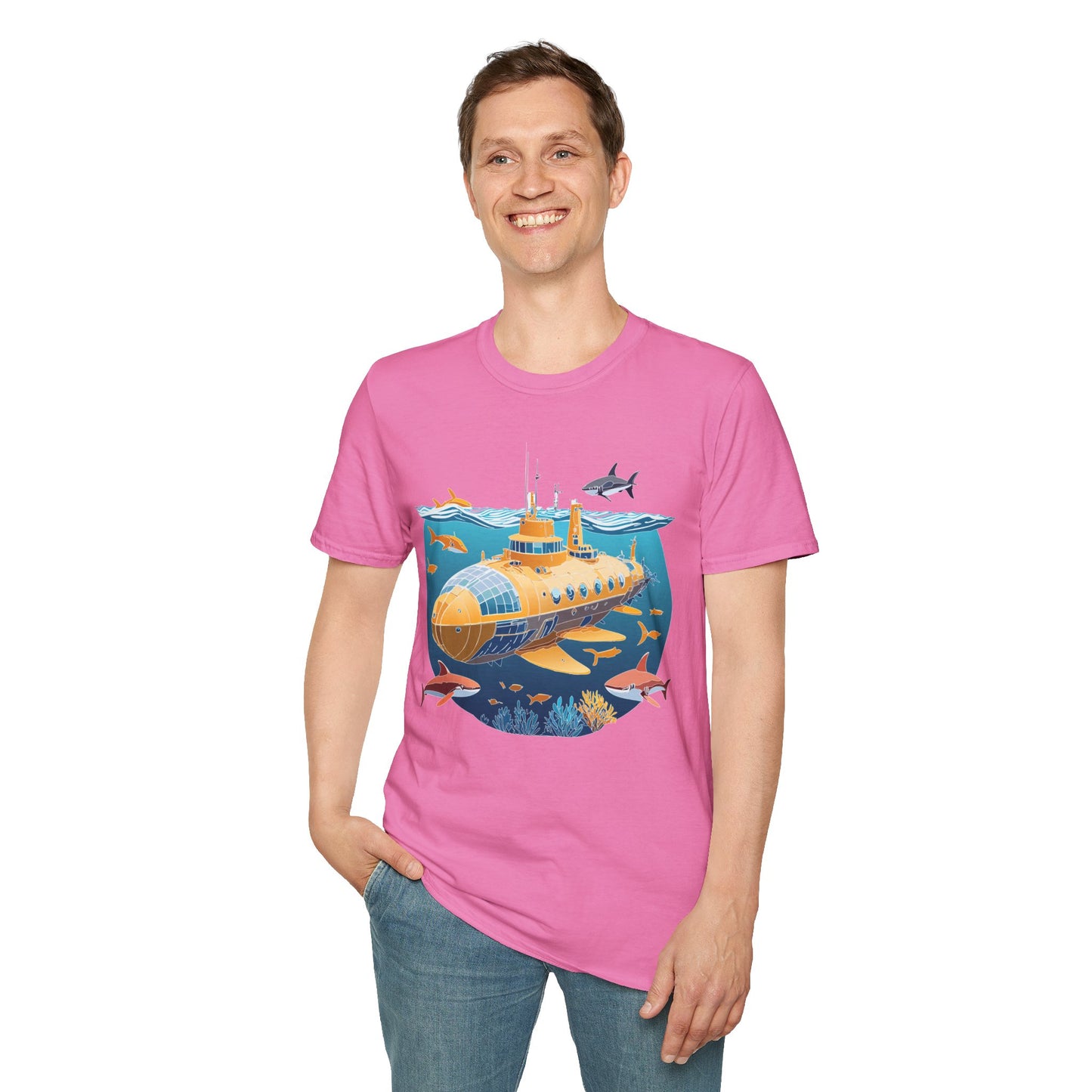 Ocean Tee Shirt, Ocean Shirt, Shirt with Ocean, U boat Tees, Shirt with U-Boat