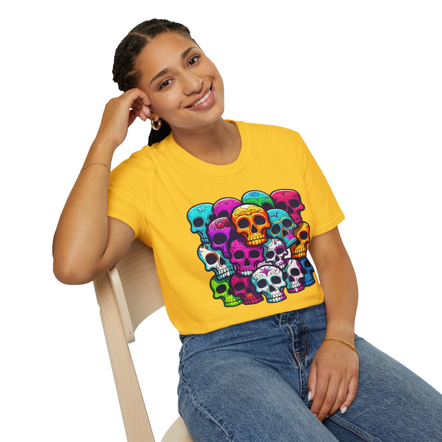 Skull Tee Shirt, Skeleton Shirt, Shirt with Skull, Shirt with Skeleton