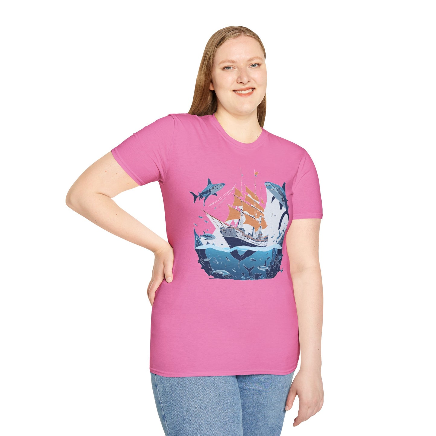 Ocean Tee Shirt, Ocean Shirt, Shirt with Ocean, U boat Tees, Shirt with U-Boat