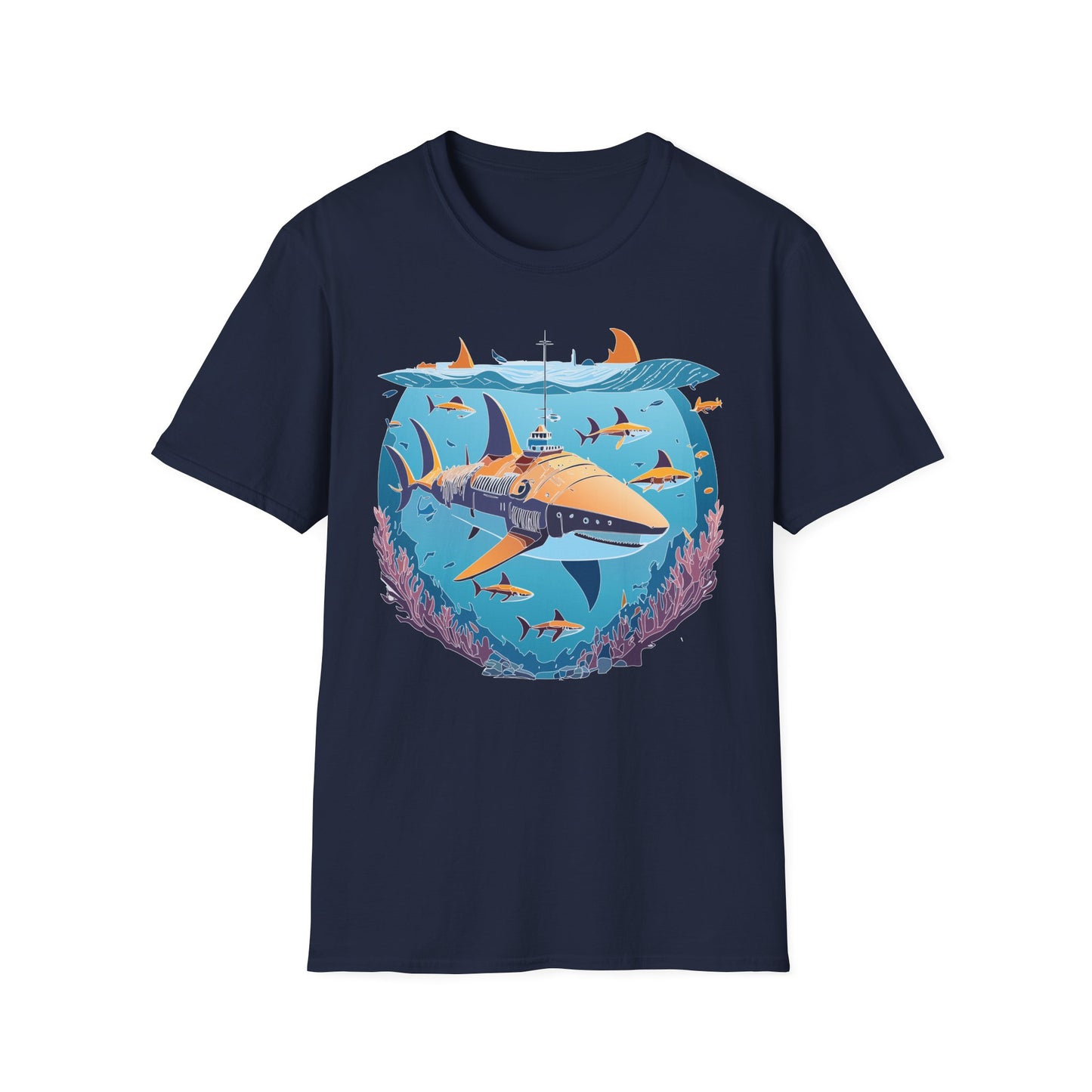 Ocean Tee Shirt, Ocean Shirt, Shirt with Ocean, U boat Tees, Shirt with U-Boat