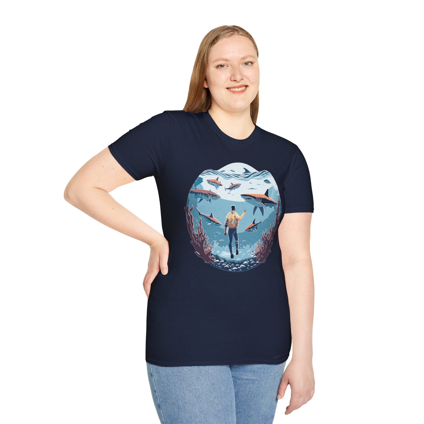 Ocean Tee Shirt, Ocean Shirt, Shirt with Ocean, U boat Tees, Shirt with U-Boat