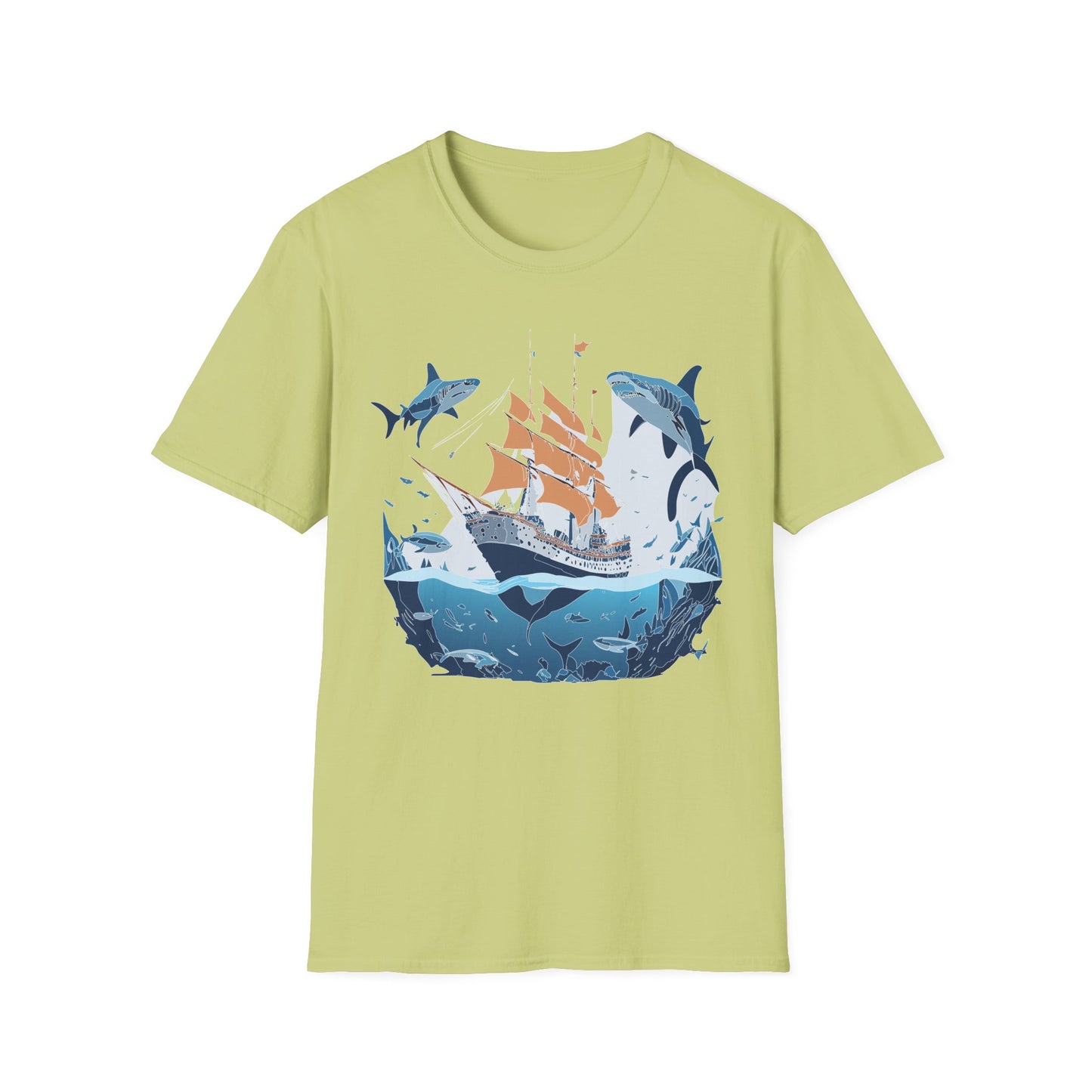 Ocean Tee Shirt, Ocean Shirt, Shirt with Ocean, U boat Tees, Shirt with U-Boat