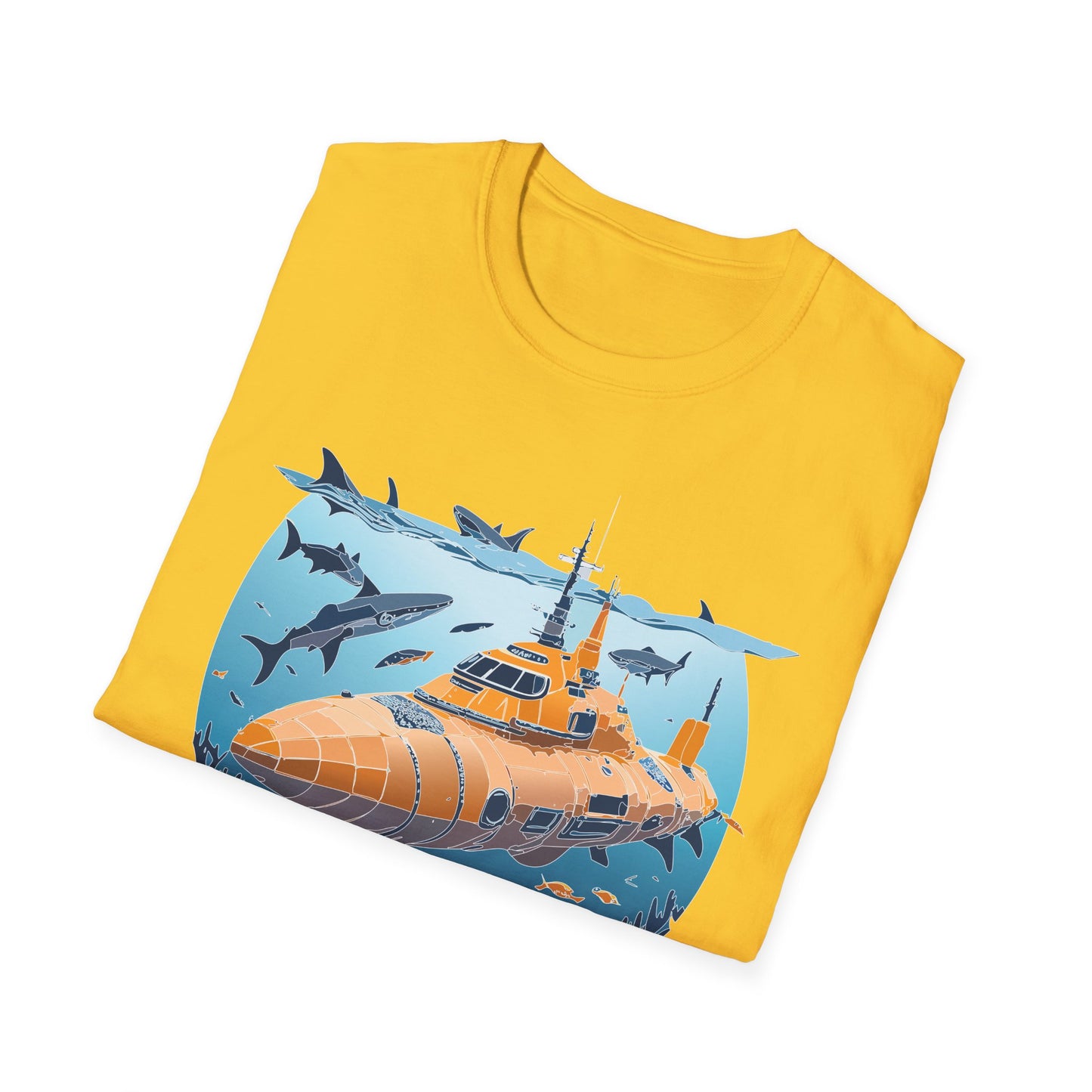 Ocean Tee Shirt, Ocean Shirt, Shirt with Ocean, U boat Tees, Shirt with U-Boat