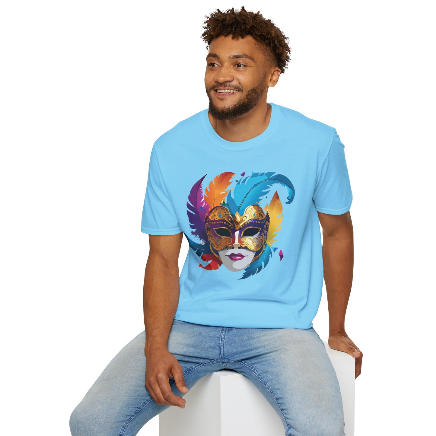 Mask Tee Shirt, Mask Shirt, Shirt with Mask, Masquerade Tees