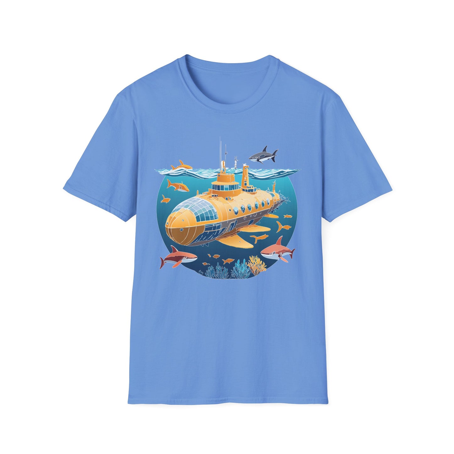 Ocean Tee Shirt, Ocean Shirt, Shirt with Ocean, U boat Tees, Shirt with U-Boat