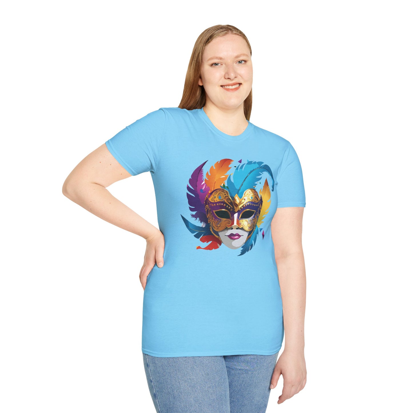 Mask Tee Shirt, Mask Shirt, Shirt with Mask, Masquerade Tees