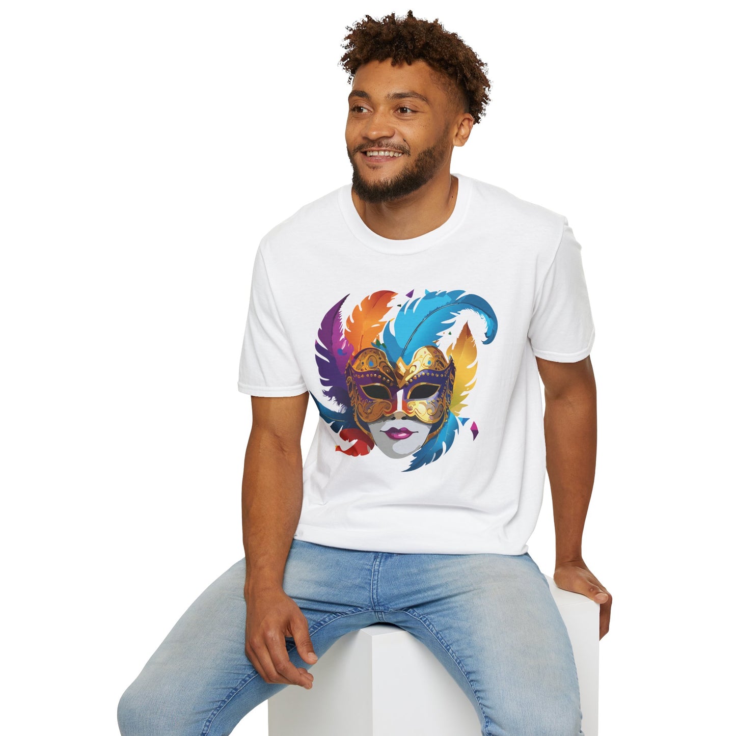 Mask Tee Shirt, Mask Shirt, Shirt with Mask, Masquerade Tees