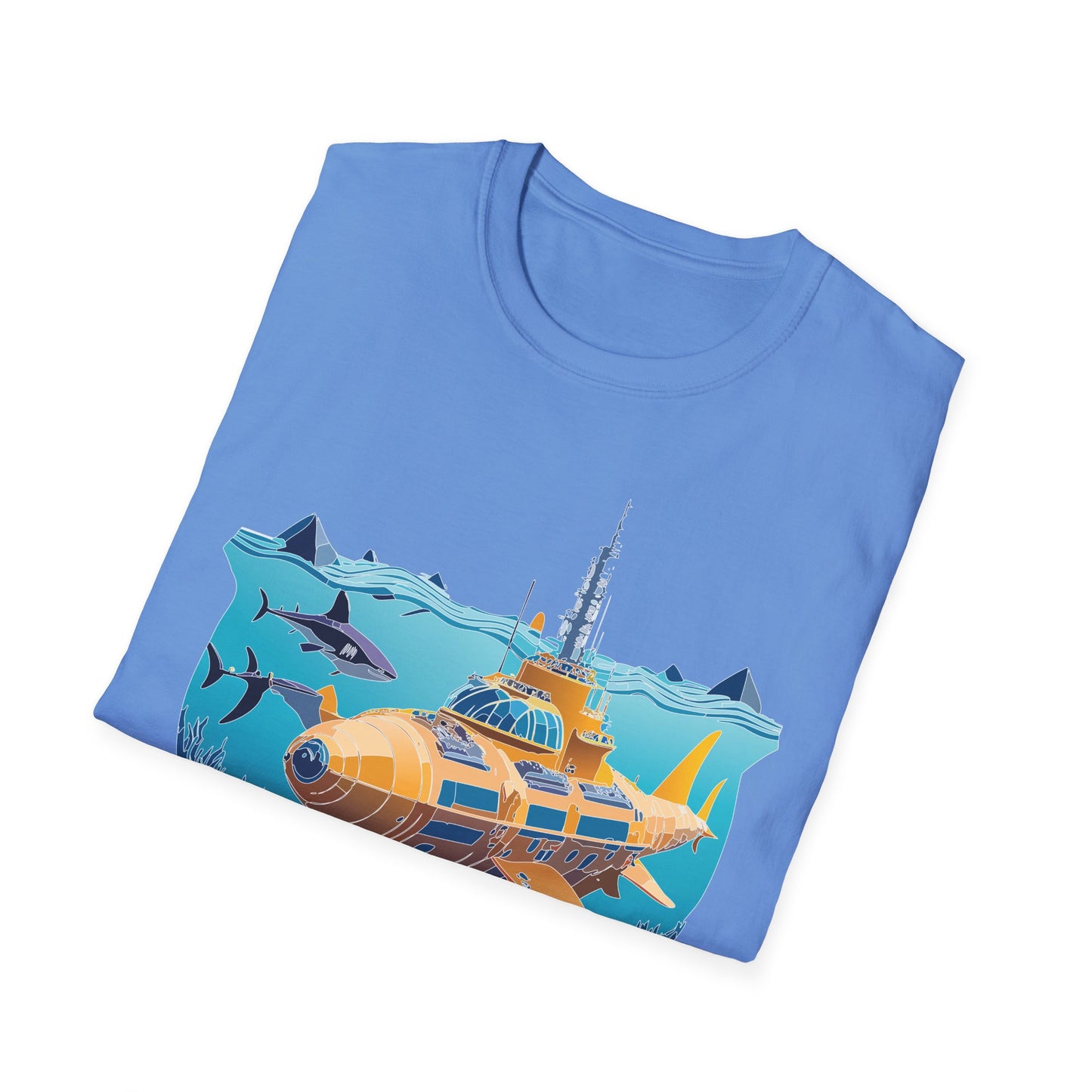 Ocean Tee Shirt, Ocean Shirt, Shirt with Ocean, U boat Tees, Shirt with U-Boat