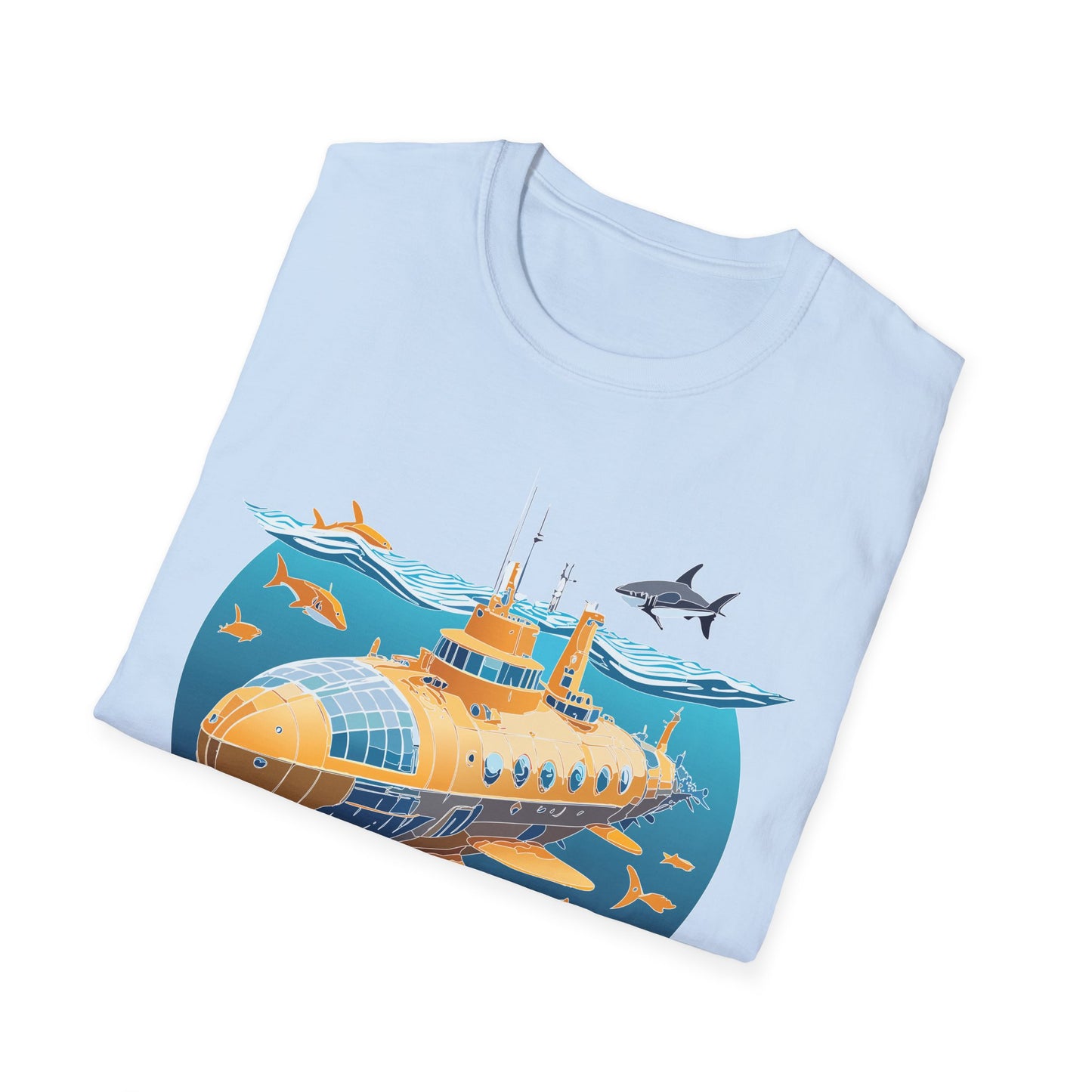 Ocean Tee Shirt, Ocean Shirt, Shirt with Ocean, U boat Tees, Shirt with U-Boat