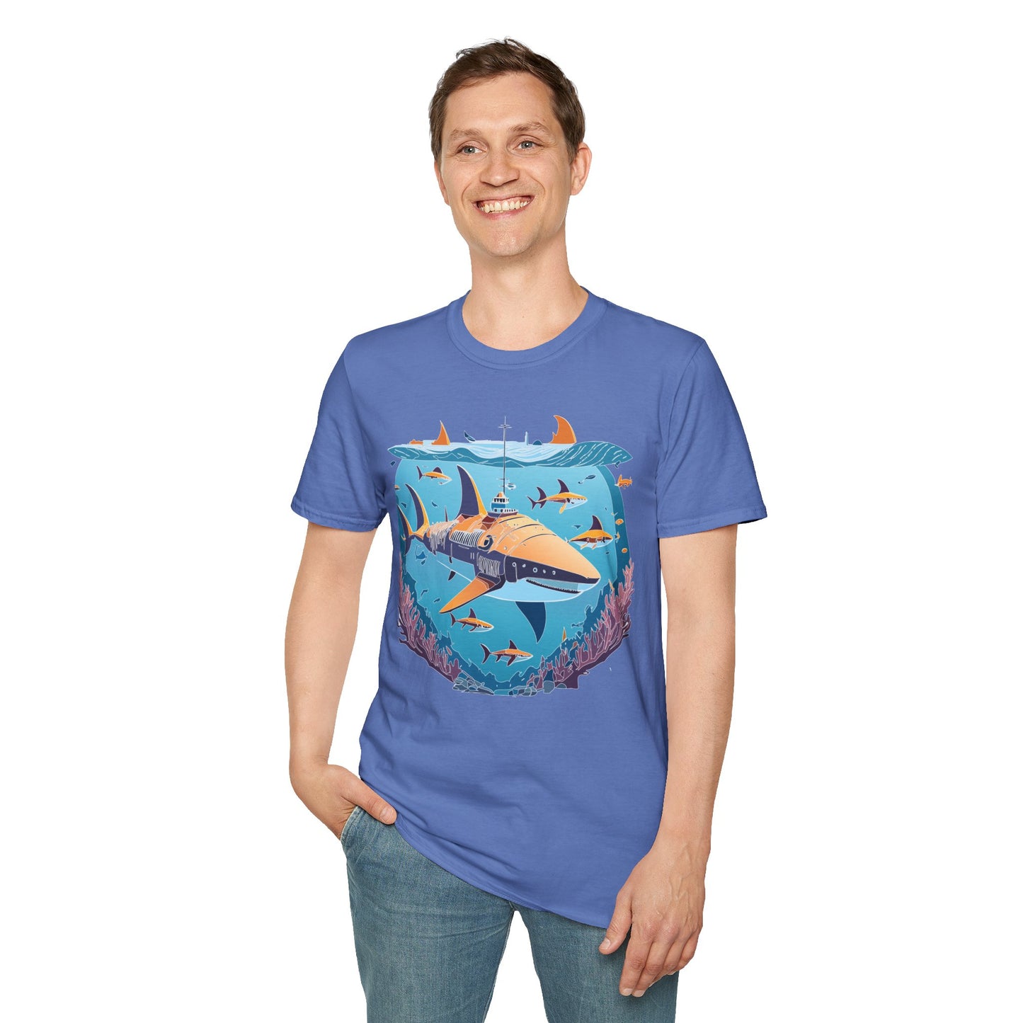 Ocean Tee Shirt, Ocean Shirt, Shirt with Ocean, U boat Tees, Shirt with U-Boat