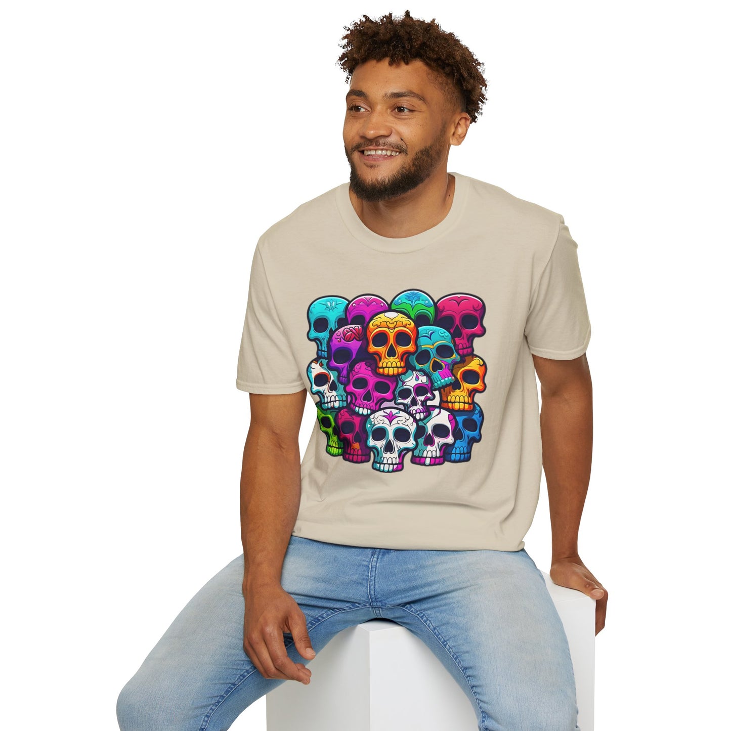Skull Tee Shirt, Skeleton Shirt, Shirt with Skull, Shirt with Skeleton
