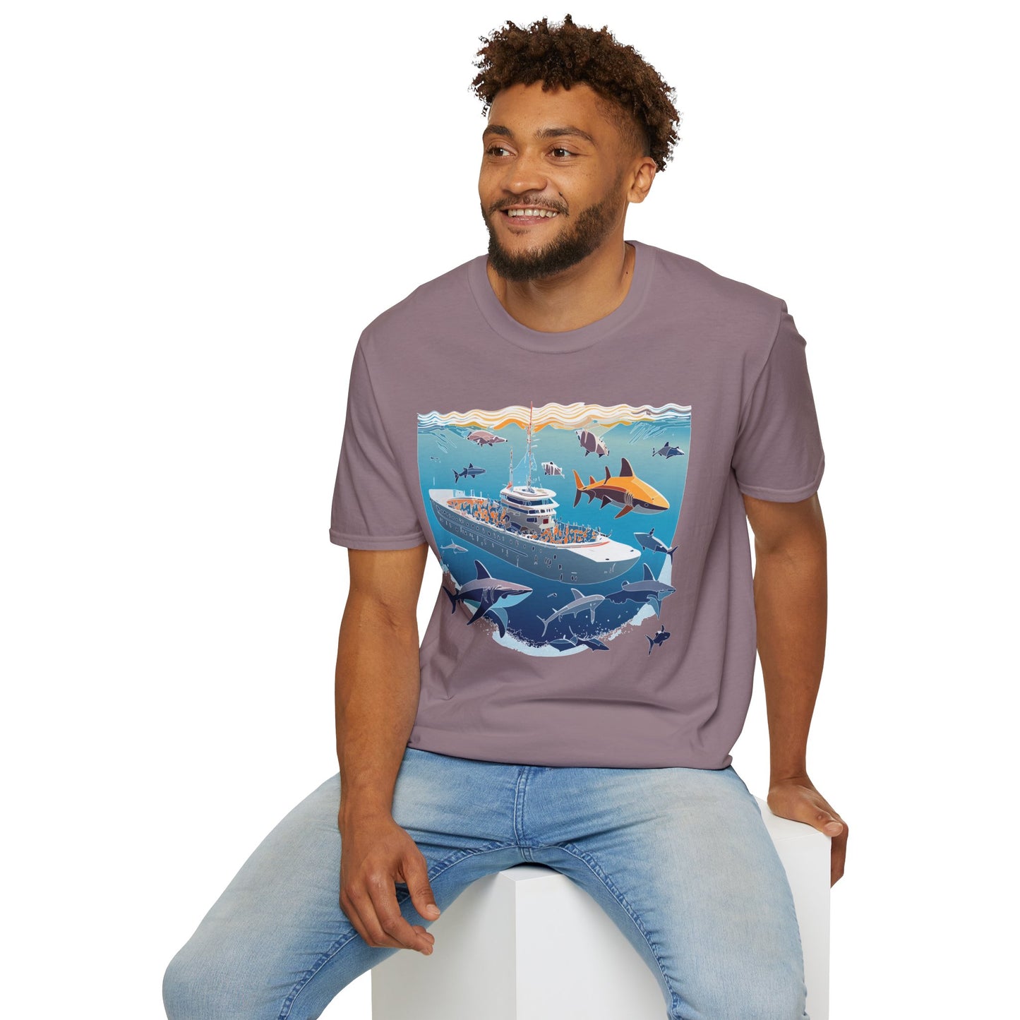 Ocean Tee Shirt, Ocean Shirt, Shirt with Ocean, U boat Tees, Shirt with U-Boat