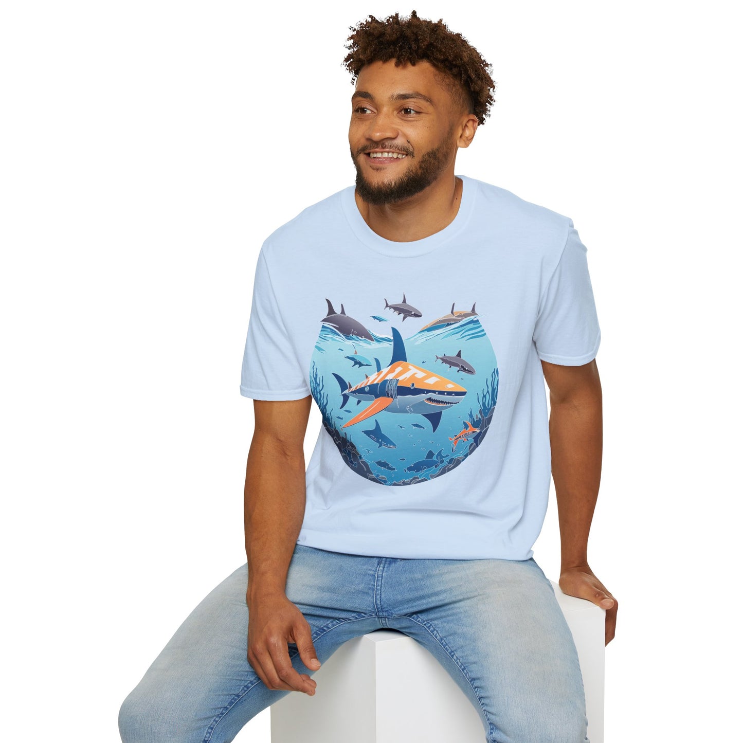 Ocean Tee Shirt, Ocean Shirt, Shirt with Ocean, U boat Tees, Shirt with U-Boat