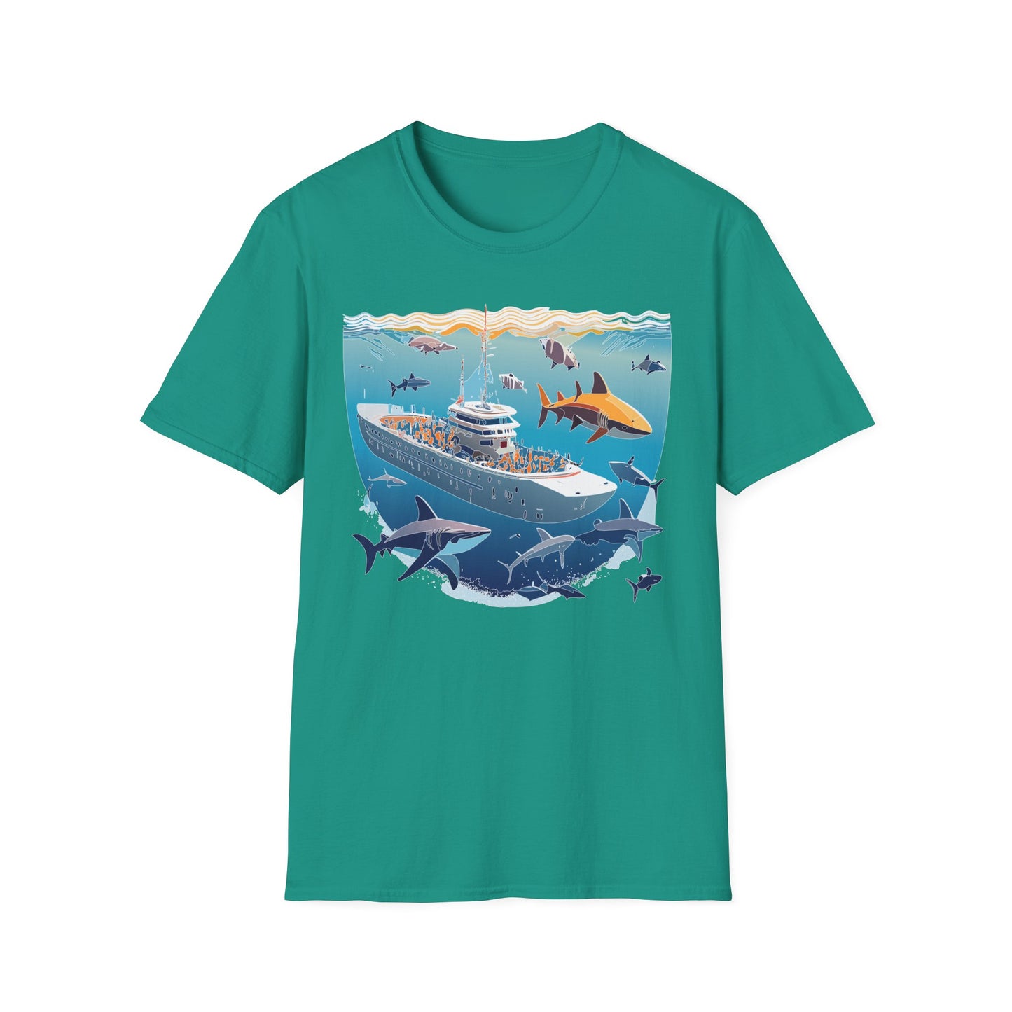 Ocean Tee Shirt, Ocean Shirt, Shirt with Ocean, U boat Tees, Shirt with U-Boat