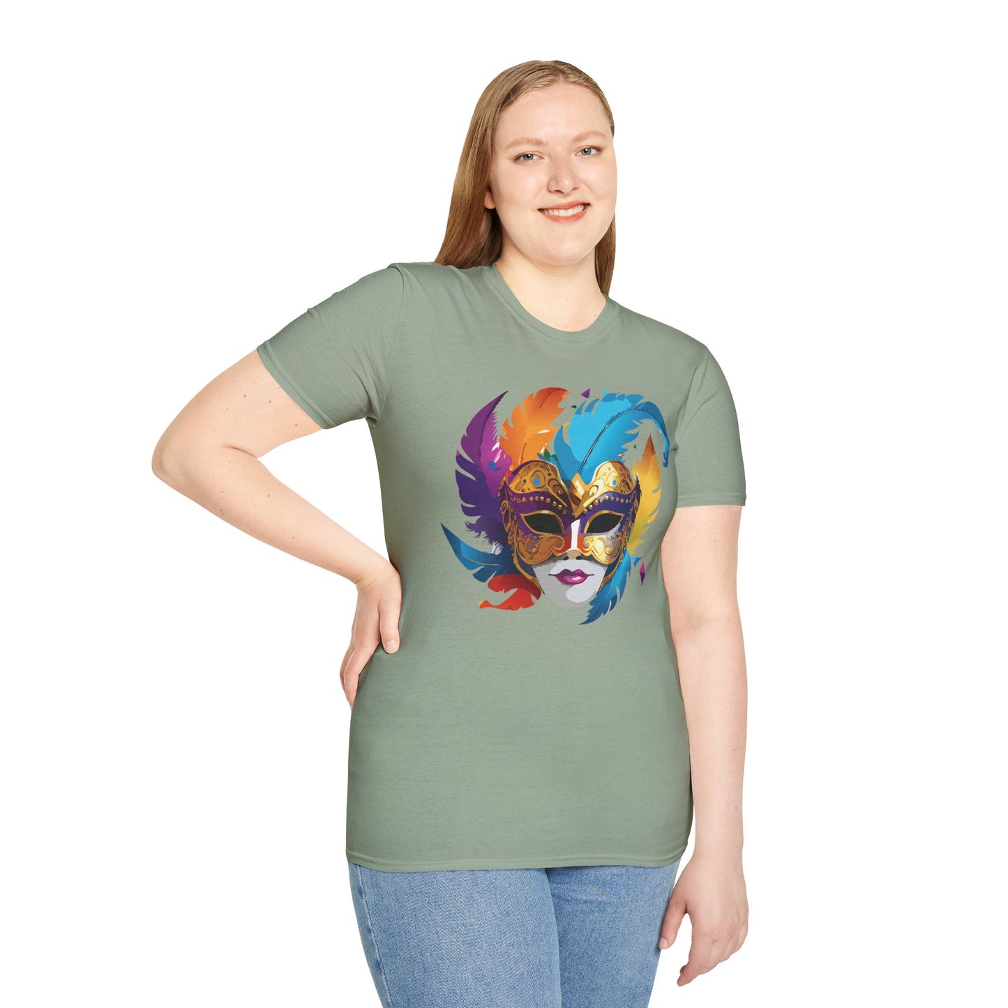 Mask Tee Shirt, Mask Shirt, Shirt with Mask, Masquerade Tees