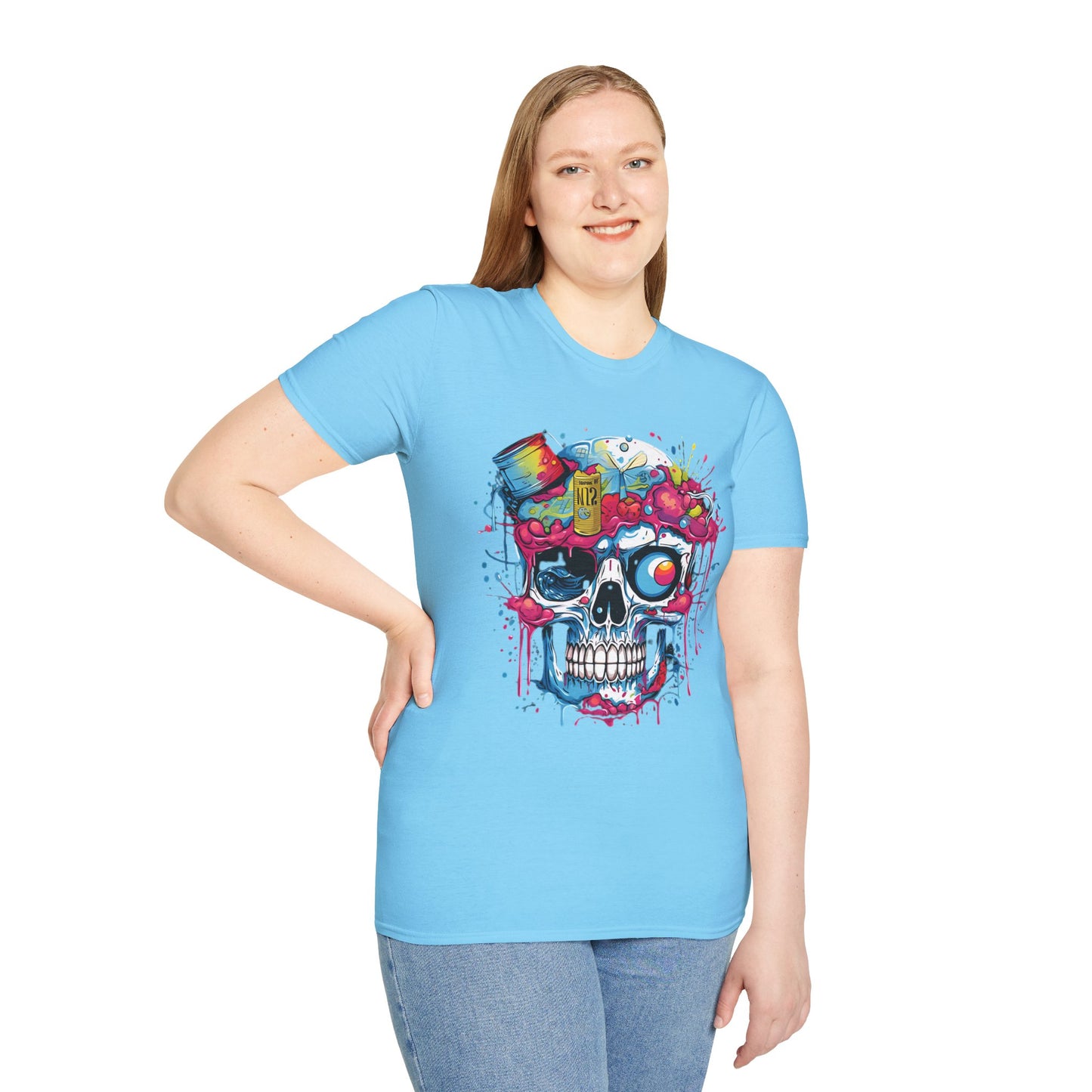 Skull Tee Shirt, Skeleton Shirt, Shirt with Skull, Shirt with Skeleton
