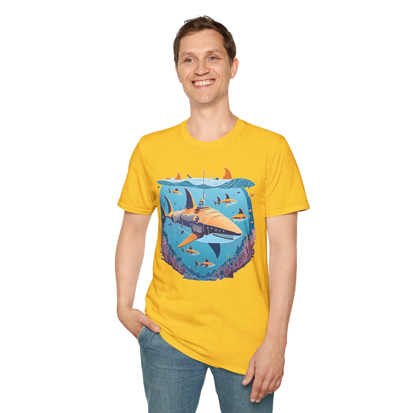Ocean Tee Shirt, Ocean Shirt, Shirt with Ocean, U boat Tees, Shirt with U-Boat