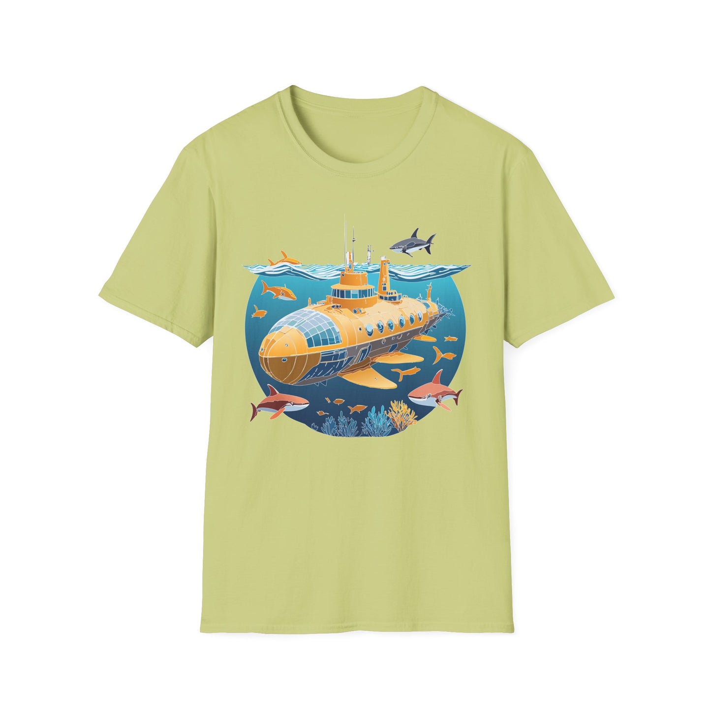 Ocean Tee Shirt, Ocean Shirt, Shirt with Ocean, U boat Tees, Shirt with U-Boat