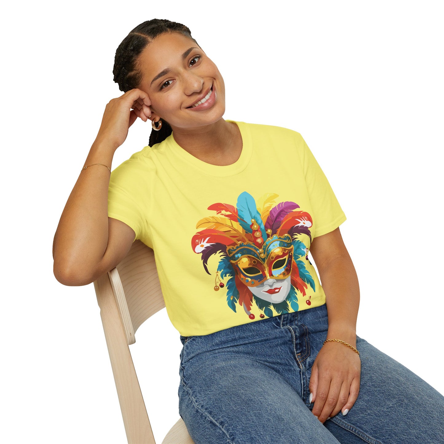 Mask Tee Shirt, Mask Shirt, Shirt with Mask, Masquerade Tees